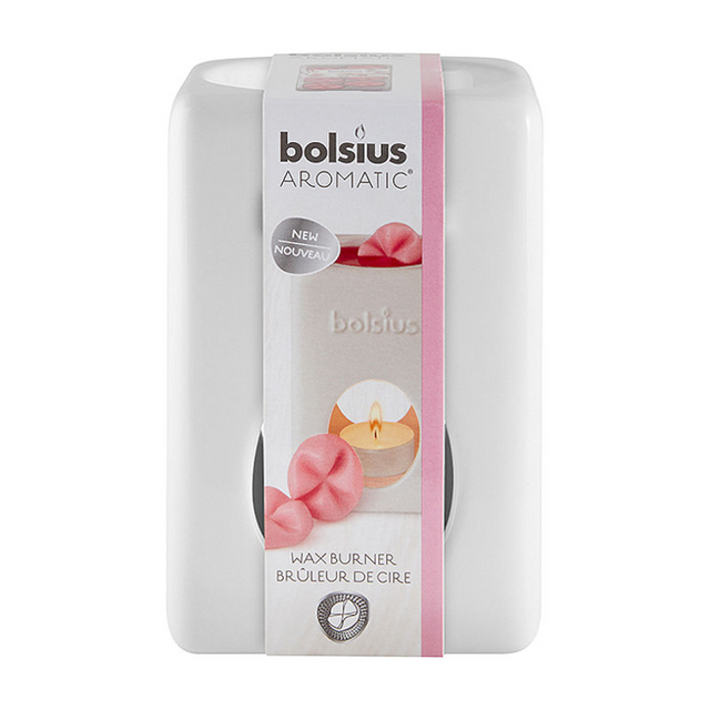 Brûle-cire aromatique Bolsius carré blanc