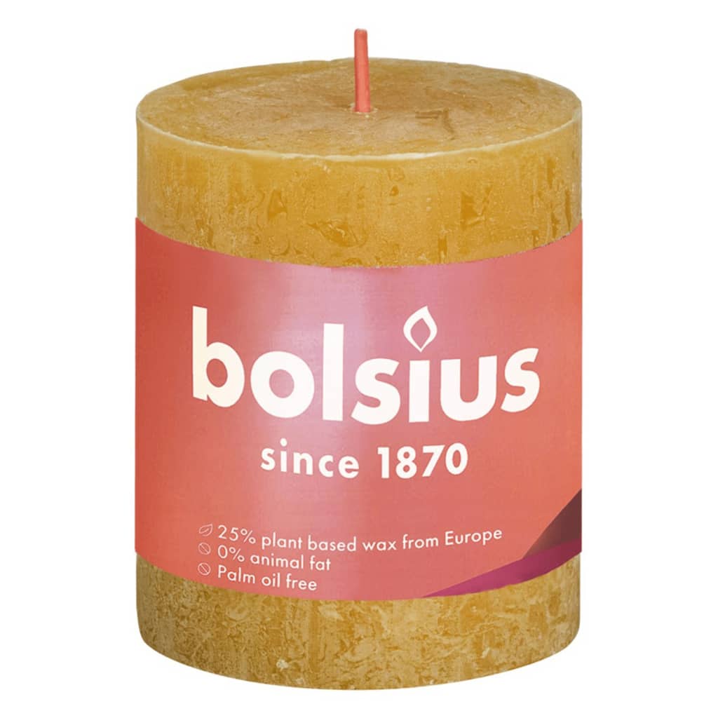 Bolsius Bolsius Stollen Shine 4 St rustikal 80x68 mm Honiggelb