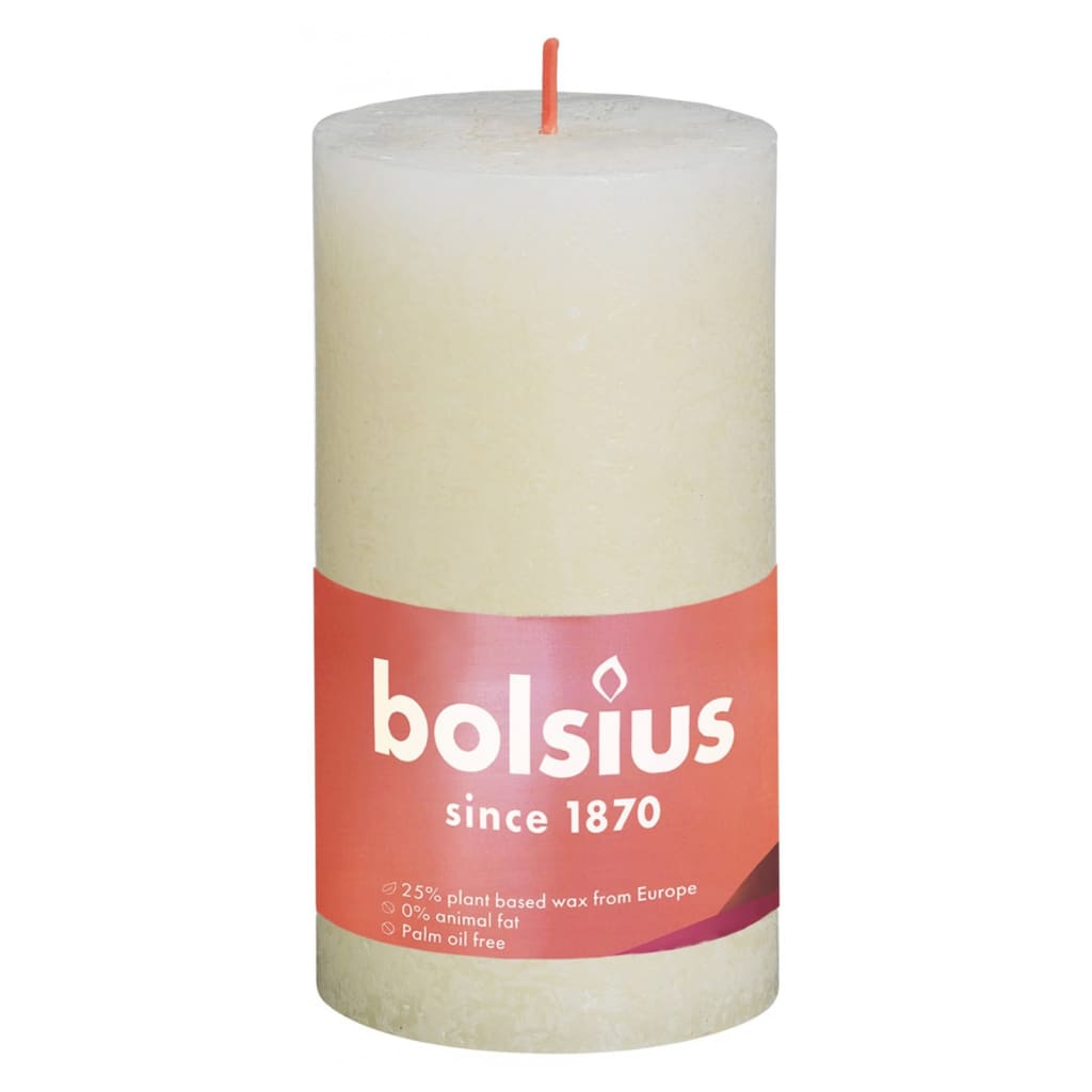 Bolsius Bolsius Stollen Shine 4 St rustikal 130 x 68 mm weiche Perle gefärbt