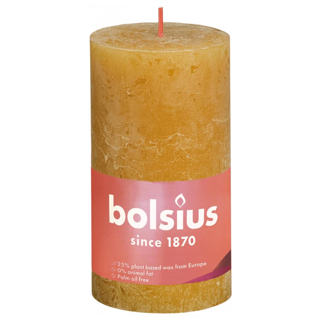 Bolsius Bolsius Stollen Shine 4 St rustikal 130 x 68 mm Honiggelb