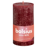 Bolsius Bolsius Stollen Shine 4 St Rustic 130x68 mm Velvet rød