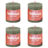 Bolsius Bolsius Stollen Shine 4 St rustikal 80x68 mm frisch olivfarben