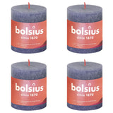 Bolsius Bolsius Stollen Shine 4 St Rustic 80x68 mm Twilight Blue