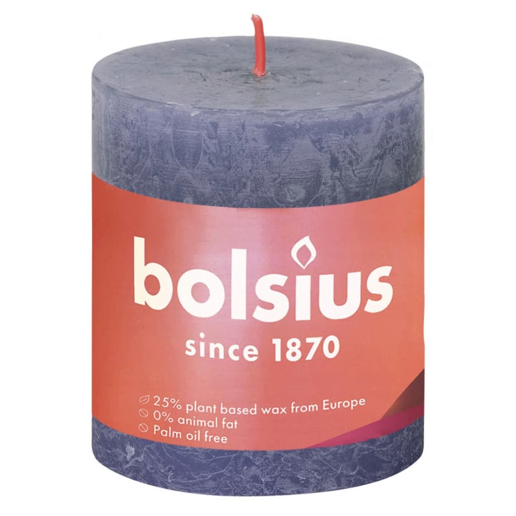 Bolsius Bolsius Stollen Shine 4 St Rustic 80x68 mm Twilight Blue