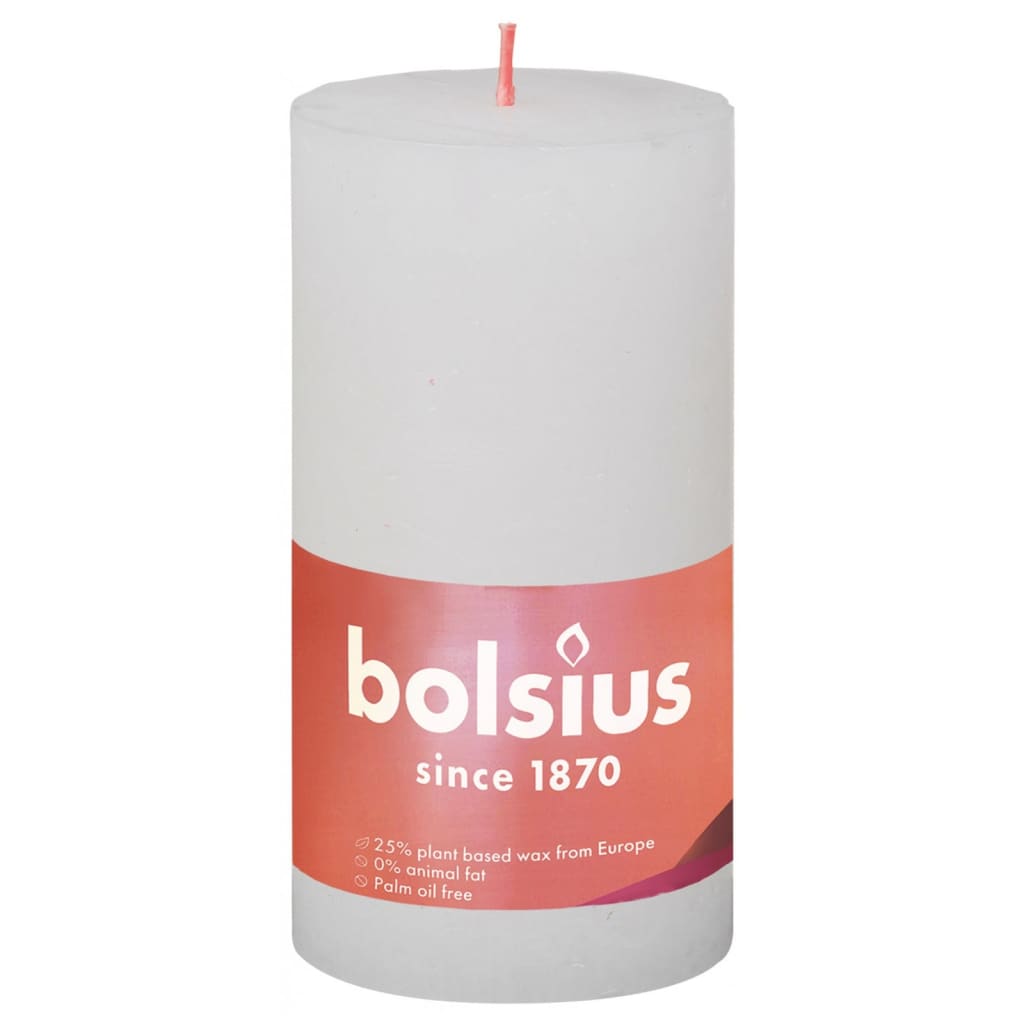 Bolsius Bolsius Stollen Shine 4 St Rustic 130x68 mm Nuageux blanc