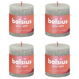 Bolsius Bolsius Stollen Shine 4 St Rustic 80x68 mm sandgrå