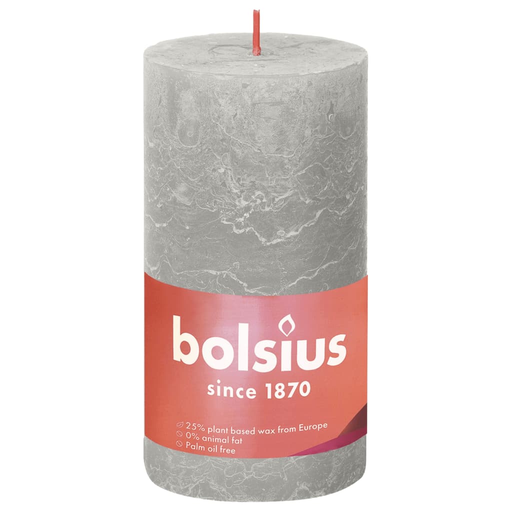 Bolsius Bolsius Stollen Shine 4 St rustikal 130 x 68 mm sandig grau