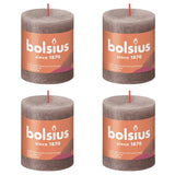 Bolsius Bolsius Stollen Shine 4 St rustique 80x68 mm rustique taupe