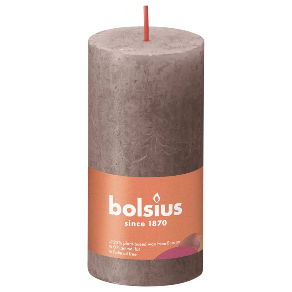 Bolsius Bolsius Stollen Shine 8 st rustik 100x50 mm rustik taupe