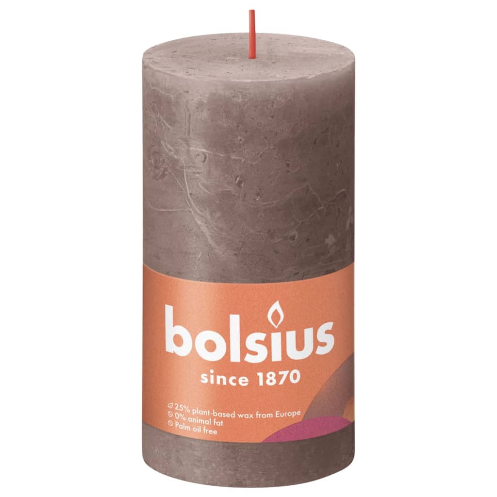 Bolsius Bolsius Stollen Shine 4 St rustikal 130 x 68 mm rustikaler Taupe