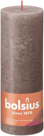 Bolsius Shine Collection Bougie pilier rustique 190 68 taupe rustique