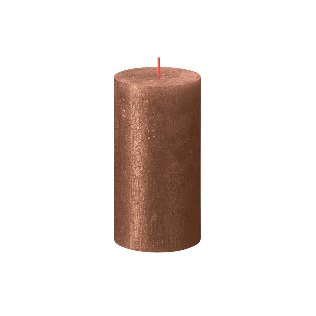 Bolsius Shimmer Stub Candle Copper 13x6,8 cm