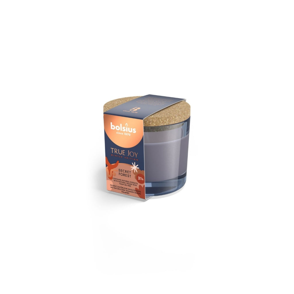 Bougie parfumée Bolsius en verre true joy forêt secrète