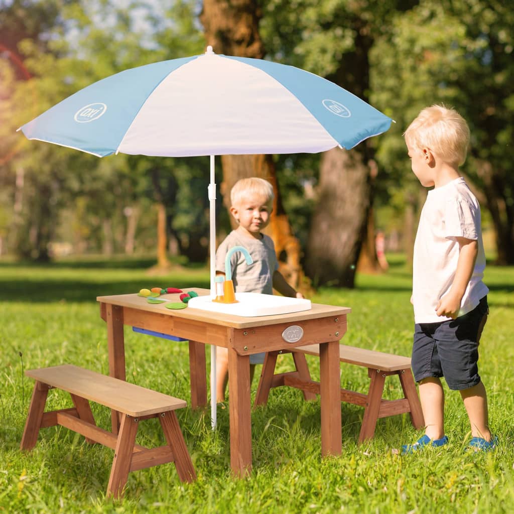 Axi Axi Sands Waterpicknickt Tisch Dennis mit Spielküche und Bänken