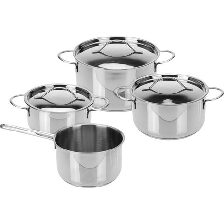 Excellent ensemble de casseroles 7 pièces en acier inoxydable
