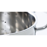 Bk set de casseroles de précision 4 pièces en acier inoxydable verre argent