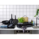 Poêle induction BK easy 20 cm - revêtement antiadhésif sans PFA - poêle induction - poêle céramique - passe au four jusqu'à 160°c - poignées froides - noir