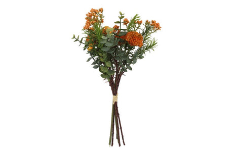Countryfield dahlia pompon boeket oranje 12x12xh27cm