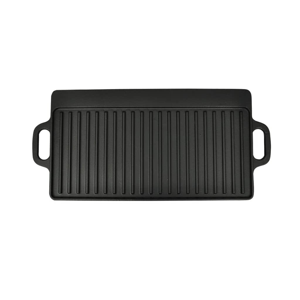 Vidaxl Grill Plate en fonte à double faces 38x23 cm 2 STS