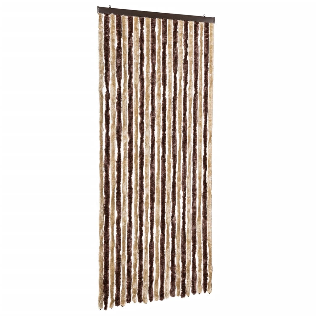 Vidaxl Fly curtain 90x220 cm Chenille beige and light brown