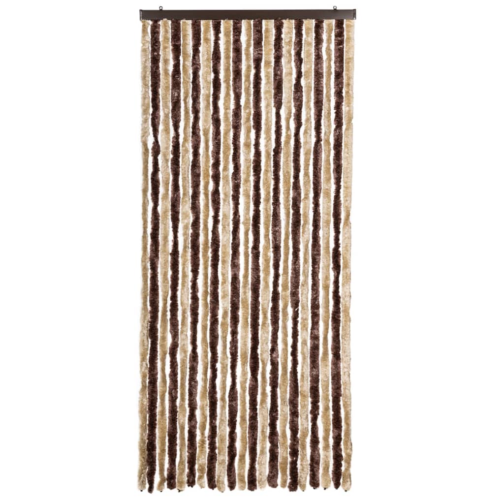 Vidaxl Fly curtain 90x220 cm Chenille beige and light brown