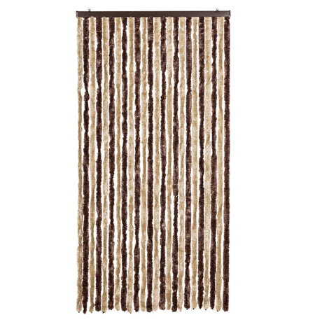 Vidaxl Fly Curtain 100x220 cm CHENILLE BEIGE et brun clair