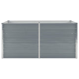 Vidaxl Planter surélevé 160x80x77 cm Gray en acier galvanisé