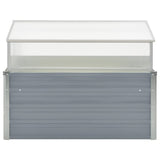 Vidaxl tuinkas 100x100x85 cm gris en acier galvanisé