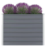 Vidaxl Planter surélevé 100x100x77 cm Gray en acier galvanisé