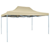Vidaxl Pliant tente pop-up 3x4,5 m crème blanche