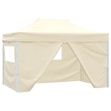 Vidaxl Pliping tente pop-up avec 4 murs latéraux 3x4,5 m crème blanche