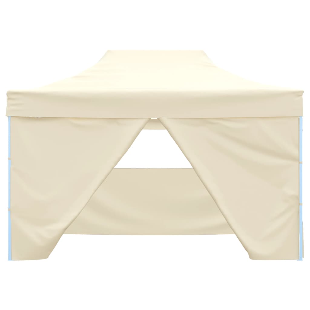 Vidaxl folding tent pop-up with 4 side walls 3x4.5 m cream white