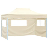 Vidaxl Pliping tente pop-up avec 4 murs latéraux 3x4,5 m crème blanche