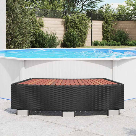 Vidaxl Splash 92x45x25 cm Poly Rattan Black