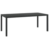 Vidaxl tuintafel 185x90x74 cm aluminium en hkc zwart