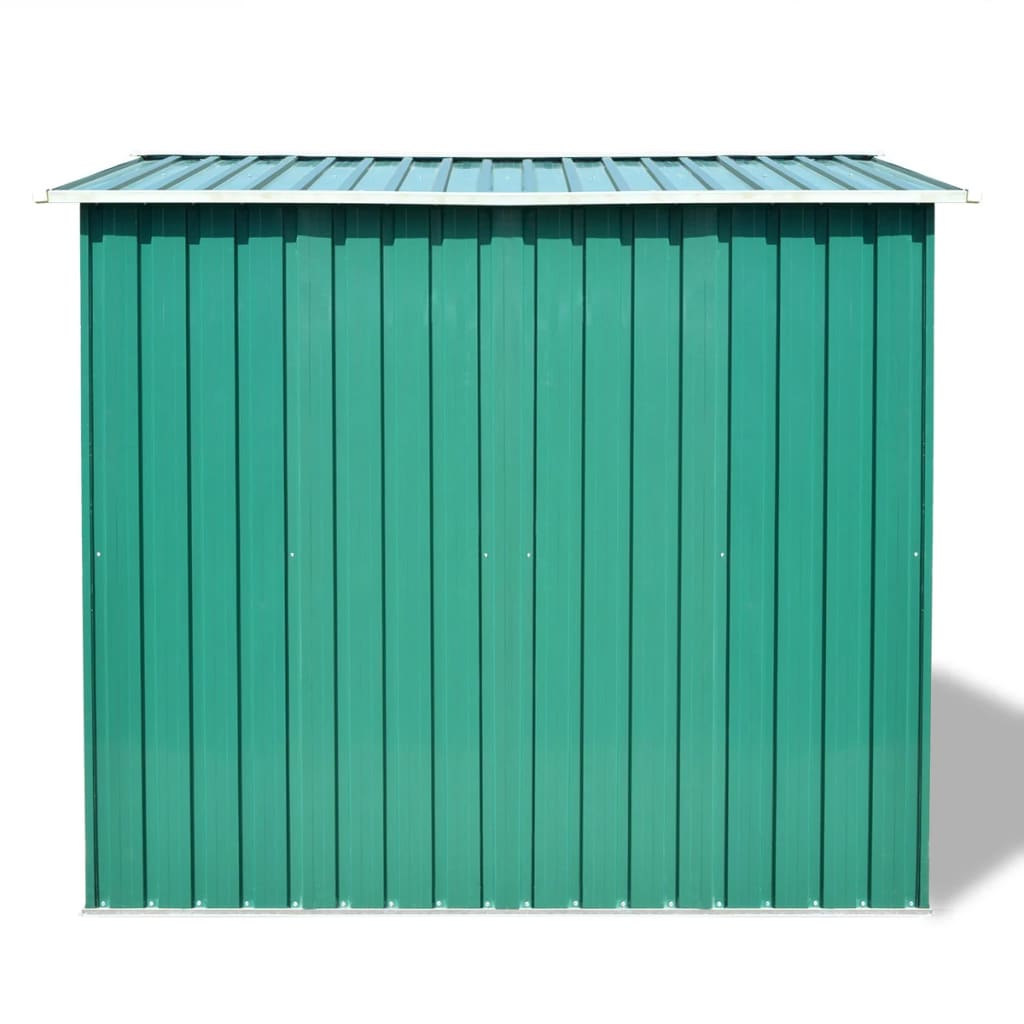 Vidaxl Garden Shed 257x205x178 cm kovinsko zeleno