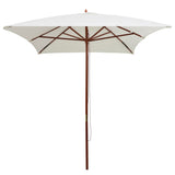 Parasol vidaxl avec poteau en bois 200x300 cm crème blanche