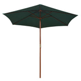 Vidaxl parasol 270x270 cm vert en bois vert