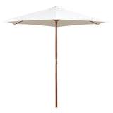 Vidaxl Parasol 270x270 cm wooden pole cream white