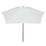 Vidaxl Parasol 270x270 cm Crème en bois en bois blanc
