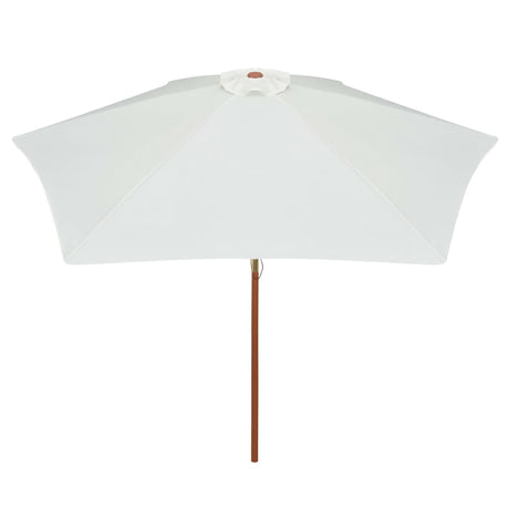 Vidaxl Parasol 270x270 cm Crème en bois en bois blanc