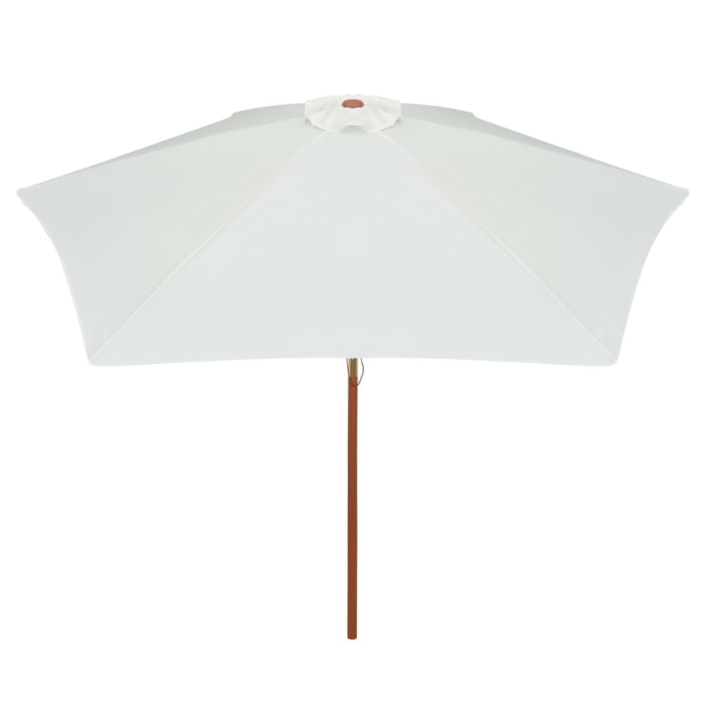 Vidaxl Parasol 270x270 cm wooden pole cream white