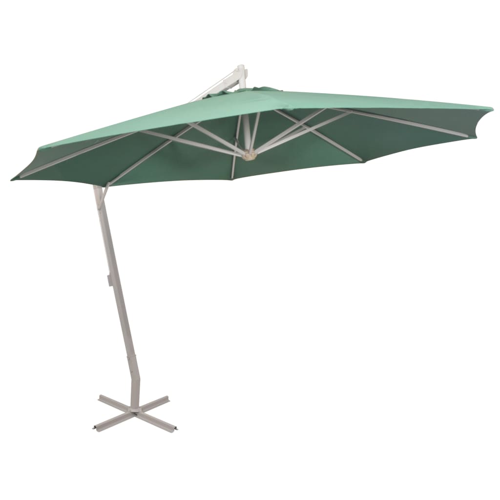 Vidaxl Floating parasol with aluminum pole 350 cm green