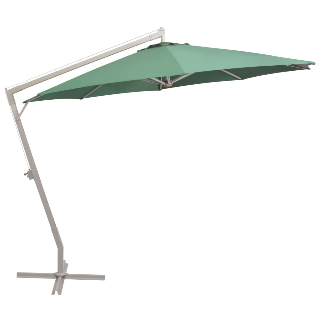 Vidaxl Floating parasol with aluminum pole 350 cm green