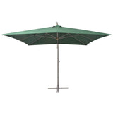 Vidaxl Parasol flottant avec poteau en aluminium 300x300 cm vert