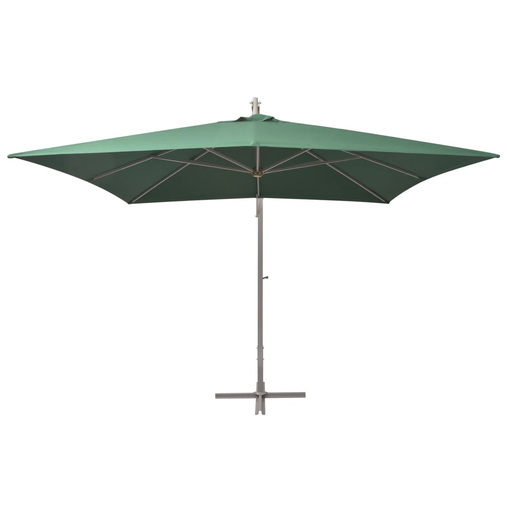 Vidaxl Floating parasol with aluminum pole 300x300 cm green