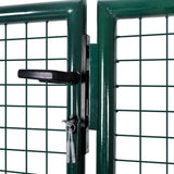 VidaXL Poort 306x150 cm staal groen