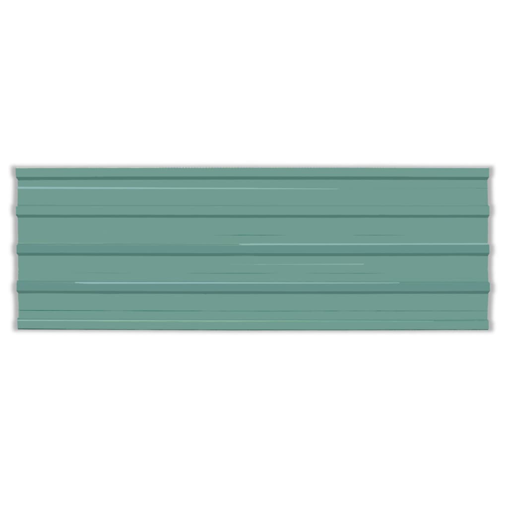 Vidaxl 12st roof panels galvanized steel green