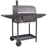 Barbecue de charbon de bois vidaxl avec noir sous-plan noir