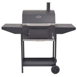 Barbecue de charbon de bois vidaxl avec noir sous-plan noir